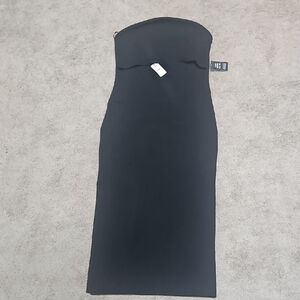 Express~ Black Open Cut Out Middle Strapless Dress